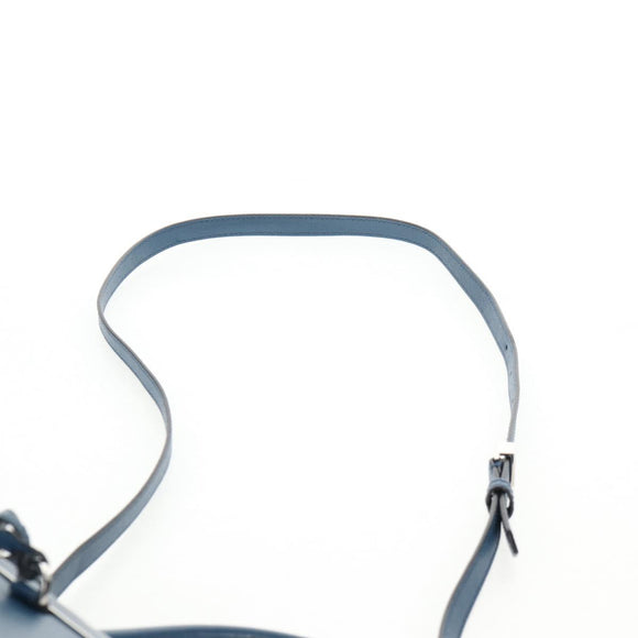 FENDI Petite To Jules Hand Bag Leather 2way Blue Silver Auth 141157