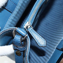 FENDI Petite To Jules Hand Bag Leather 2way Blue Silver Auth 141157-23