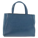 FENDI Petite To Jules Hand Bag Leather 2way Blue Silver Auth 141157-3