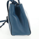FENDI Petite To Jules Hand Bag Leather 2way Blue Silver Auth 141157-4