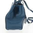 FENDI Petite To Jules Hand Bag Leather 2way Blue Silver Auth 141157-5