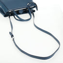 FENDI Petite To Jules Hand Bag Leather 2way Blue Silver Auth 141157-9