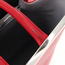 FENDI Petite To Jules Hand Bag Leather 2way Red Silver Auth 141158V-9