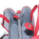 FENDI Petite To Jules Hand Bag Leather 2way Red Silver Auth 141158V-26