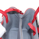 FENDI Petite To Jules Hand Bag Leather 2way Red Silver Auth 141158V-27