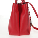 FENDI Petite To Jules Hand Bag Leather 2way Red Silver Auth 141158V-4