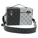 LOUIS VUITTON Monogram Eclipse Split Mini Box Trunk Bag M21022 LV Auth 141164SM-1