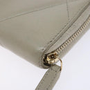 CHANEL Matelasse Wallet Lamb Skin Ivory Gold CC Auth 141169-15