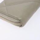 CHANEL Matelasse Wallet Lamb Skin Ivory Gold CC Auth 141169-16