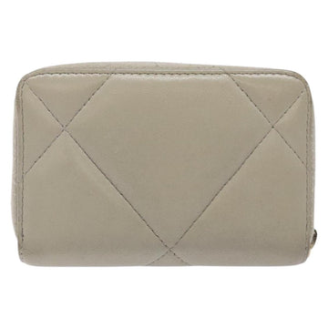 CHANEL Matelasse Wallet Lamb Skin Ivory Gold CC Auth 141169 - 0