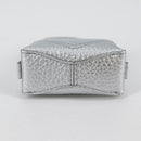 TIFFANY&Co. Return To Micro Tote Charm Leather Silver Auth 141171M-5