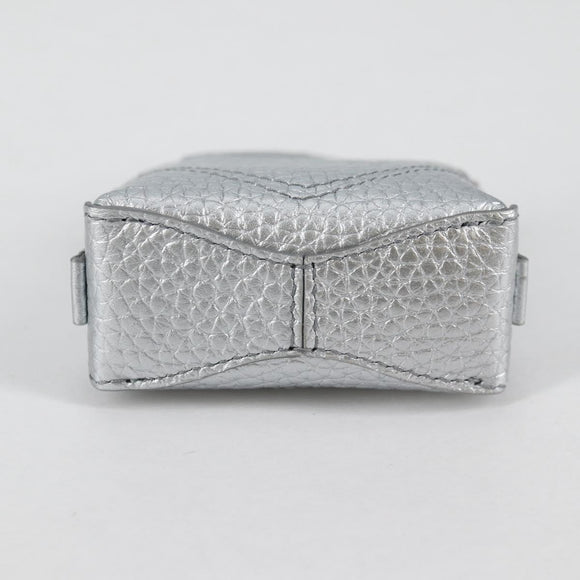 TIFFANY&Co. Return To Micro Tote Charm Leder Silber Auth 141171M