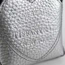 TIFFANY&Co. Return To Micro Tote Charm Leather Silver Auth 141171M-17