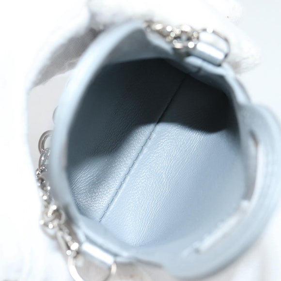 TIFFANY&Co. Return To Micro Tote Charm Leder Silber Auth 141171M