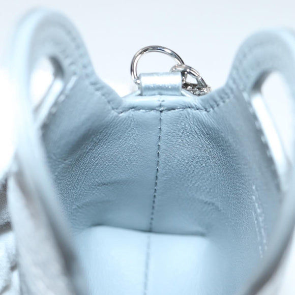 TIFFANY&Co. Return To Micro Tote Charm Leather Silver Auth 141171M