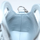 TIFFANY&Co. Return To Micro Tote Charm Leder Silber Auth 141171M-20