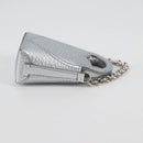 TIFFANY&Co. Return To Micro Tote Charm Leather Silver Auth 141171M-4