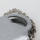 TIFFANY&Co. Return To Micro Tote Charm Leather Silver Auth 141171M-7