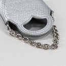 TIFFANY&Co. Return To Micro Tote Charm Leather Silver Auth 141171M-8