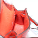 HERMES Micro Kelly Bag Charm Leather Orange Auth 141175SM-22