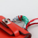 HERMES Micro Kelly Bag Charm Leather Orange Auth 141175SM-14