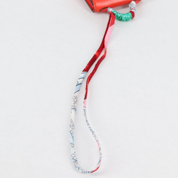 HERMES Micro Kelly Bag Charm Leather Orange Auth 141175SM