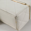 CHANEL Airpods case Earphone case Lamb Skin White CC Auth 141176M-18