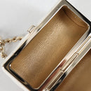 CHANEL Airpods case Earphone case Lamb Skin White CC Auth 141176M-21