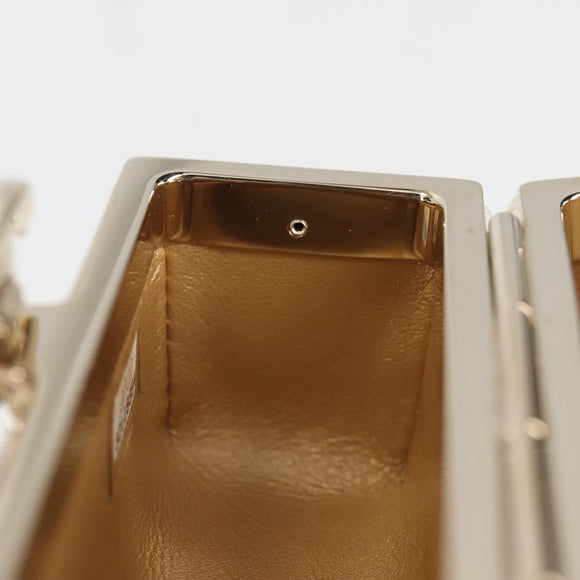 CHANEL Airpods case Earphone case Lamb Skin White CC Auth 141176M