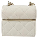 CHANEL Airpods case Earphone case Lamb Skin White CC Auth 141176M-2