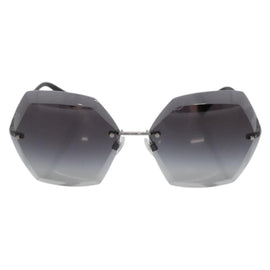 CHANEL Sunglasses metal Silver tone CC Auth 141178M - 0