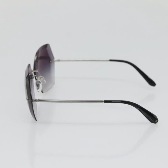 CHANEL Sunglasses metal Silver tone CC Auth 141178M