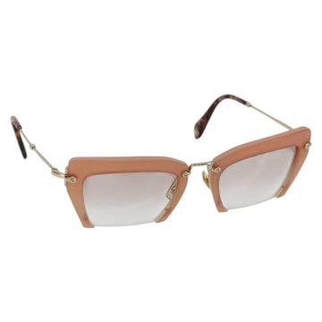 Miu Miu Sunglasses metal Gold Auth 141180
