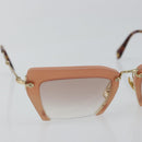 Miu Miu Sunglasses metal Gold Auth 141180-6