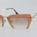 Miu Miu Sunglasses metal Gold Auth 141180-7
