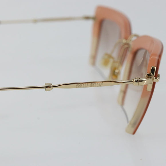 Miu Miu Sunglasses metal Gold Auth 141180