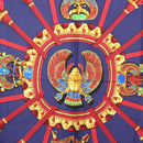 HERMES Caty Ancient Egyptian Scarab Pattern Carre 90 Scarf Silk Blue Auth 141181-6