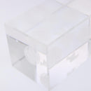 LOUIS VUITTON Paper weight Crystal glass Clear LV Auth 141182-10