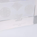 LOUIS VUITTON Paper weight Crystal glass Clear LV Auth 141182-11
