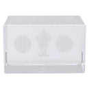 LOUIS VUITTON Paper weight Crystal glass Clear LV Auth 141182-2