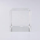 LOUIS VUITTON Paper weight Crystal glass Clear LV Auth 141182-4