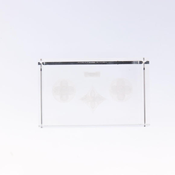 LOUIS VUITTON Paper weight Crystal glass Clear LV Auth 141182