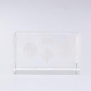 LOUIS VUITTON Paper weight Crystal glass Clear LV Auth 141182-6