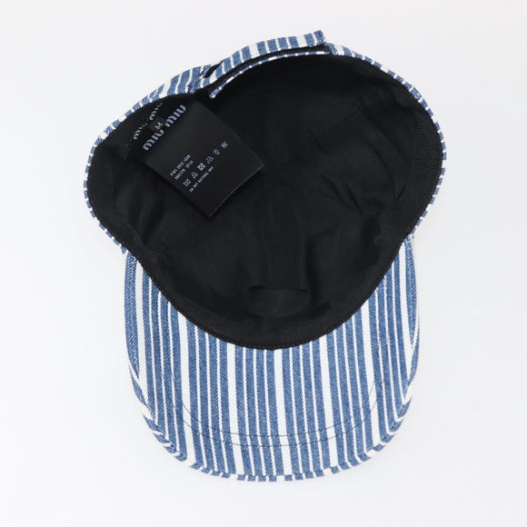 Miu Miu Cap Denim M Blue Auth 141183M