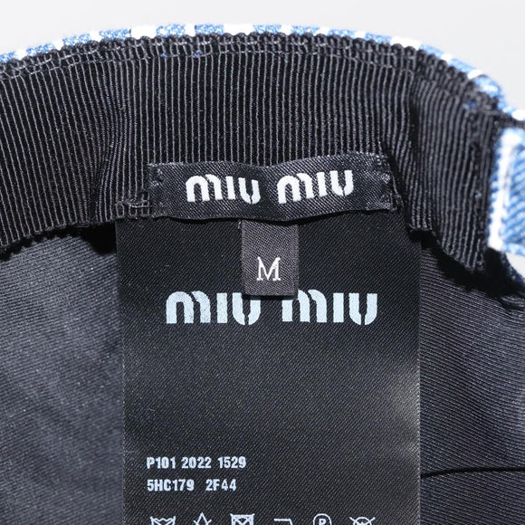 Miu Miu Cap Denim M Blue Auth 141183M