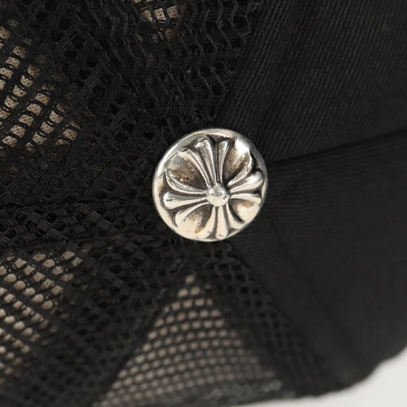 Chrome Hearts CH Patch Cross Ball Mesh Tracker Cap Cotton Black Auth 141185M