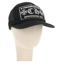 Chrome Hearts CH Patch Cross Ball Mesh Tracker Cap Cotton Black Auth 141185M-1