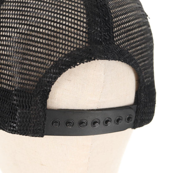 Chrome Hearts CH Patch Cross Ball Mesh Tracker Cap Cotton Black Auth 141185M