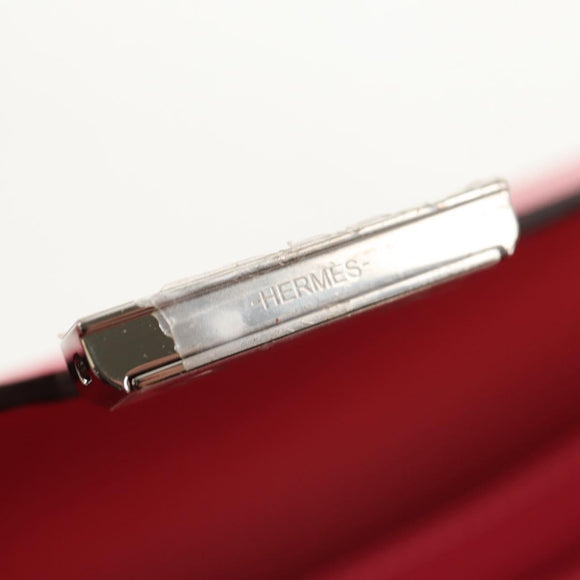HERMES Constance Long Wallet Leather Pink Auth 141188SM