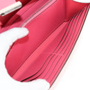 HERMES Constance Long Wallet Leather Pink Auth 141188M-24